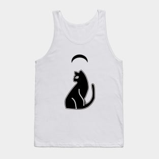 cat and moon Tank Top